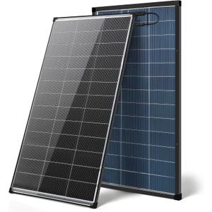 Solar Panels, 200w bifacial n Type 18bb A+ Grade Solar Module IP68 Waterproof 25% high Efficiency Solar Cell 200 watt Solar Panel 12v for Off Grid RV Boat Rooftop Camper (200W Bifacial)