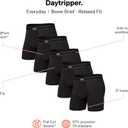 SAXX Underwear Co. Men's Daytripper Comfort Stretch Boxer Brief Fly 5 Pack (Medium, Black)
