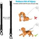 Long Dog Leash 40 FT: Heavy Duty Rope Leashes for Dogs Training with Swivel Lockable Hook Reflective Threads Bungee and Padded Handle - Dog Lead for Large Small Medium Dogs Outside Walking Hiking Blue (40ft*1/3'')
