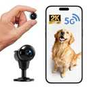 Wcibia Hidden Camera, 5G WiFi Mini Nanny Cam with Free Cloud, 2K HD Wireless Camera, Supports Offline Recording & Motion Detection & Night Vision for Baby/Pet Monitor/Home Security