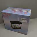 Fish Tank, 2.4 Gallon Fish Aquarium, Fish Tank Starter kit with Smart Humidifier, Temperature Display, 7-Color Lighting, 3 in 1 Quiet Pump with Filteration & Oxygenation & Circulation (Black)