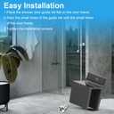 3 x M6209 Sliding Shower Door Bottom Track, 1/2-inch Channel, Suitable for 7/16-inch Thick Shower Glass Doors, (Black, 1 Pack)