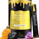 30 Pack High-Purity Himalayan Shilajit Honey Sticks, with Organic Honey & Saffron -, 3-Ingredient Natural, 85+ Minerals, for Men & Women Energy Immune Support; YL
