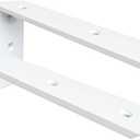 WINKER Countertop Support Bracket 2 Pack Heavy Duty 3/8" Thick Hidden L Shelf Bracket 12" x 6" x 2.5" Metal Corbels for Quartz/Granite/Wood/Concrete/Laminate Countertops, White