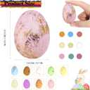 100 Pcs Sparkling Foam Easter Eggs 1.8 X 2.5cm DIY Fake Egg Artificial Foam Bird Eggs Garden Bird Nest Decor Easter Party Decorations Home Decor