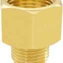 Uenede 2PCS Brass Coupler 1/2" Flare Female to 3/8" Flare Male Tube Gas Adapter Nipples Pipe Fittings Hose Connectors