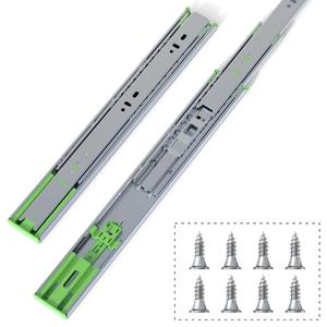 IURRDOP 1 Pairs 22 inch Soft Close Drawer Slides Side Mount, 3 fold Full Extension Ball Bearing Drawer Runners, self Closing Heavy Duty Drawer Glide Rails for Kitchen Cabinet, Tool Box
