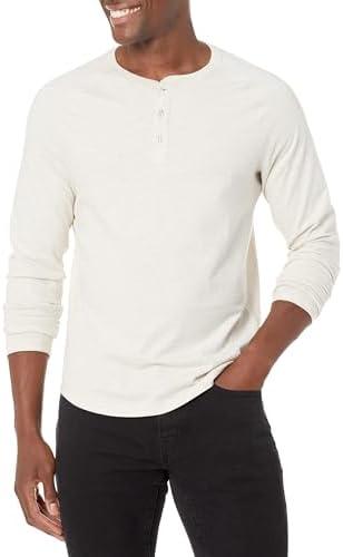 Amazon Essentials Men's Slim-Fit Long-Sleeve Henley Shirt Small