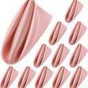 ANECO 12 Pieces Satin Napkins Soft Dinner Napkins Square Table Napkins 17 x 17 Inches for Restaurant Weddings Party Dinner Decoration (Rose Gold)