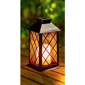 Solar Lantern Lights Hanging Lanterns Outdoor， PVC Waterproof LED Flickering Flameless Candle Decorative Solar Lantern, for Patio Courtyard Garden