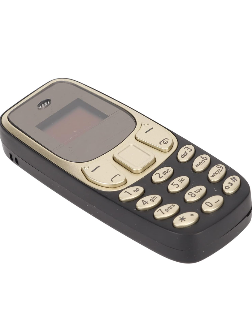 Unlocked Smallest Mobile Phone, 2.7''*1.1'' BM10 Tiny Mini Mobile with Voice Changer Hands Bluetooth Dialer Phone for Students, Support Dual SIM Card (Black Gold)