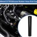 ACROPIX 89mm 3.5" Straight Coupler Silicone Hose 3-Ply Reinforced Thickness 610mm 24inch Length for Turbo Intercooler Intake Rubber Hose Air Intake Intercooler Piping Tube Black
