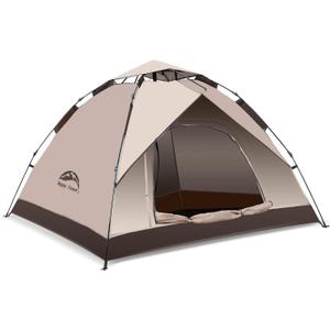 Happy Travel 1/2/3/4 Person Camping Tent, Instant Easy Pop Up Tents for Camping,Automatic Waterproof Family Camping Tent, Easy Set Up Tent,Portable Windproof Dome Tent for Camping Hiking & Traveling
