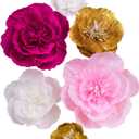 Letjolt Paper Flowers Decoration for Wall 3D Flowers Decor Wedding Backdrop Flower Birthday Baby Shower Nursery Wall (Mixed Color)