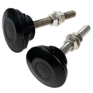 Modengzhe 2 Pcs 2.45-Inch Quick Release Push Button Hood Pins, Quick Latch and Release Engine Bumper Hood Lock Pins for Racing Cars