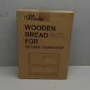 VEDALIO Bread Box For Kitchen Countertop, Black Breadbox, Bread Boxes for Kitchen Counter Organizer Decor Storage, Wooden Storage Box Breadbox, Housewarming Birthday Wedding Christmas Gift