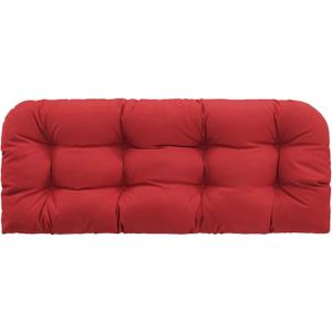 Outdoor Bench Cushion, Tufted 44x22x4 Inch Loveseat Pad for Patio Furniture Wicker Chair Garden Swing Porch Sofa, Indoor Outside Use, Fade-Resistant & Waterproof, Red