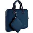 Laptop Sleeve 13 13.3 13.5 Inch Case for MacBook Air Pro 13"-13.3", Surface Laptop 13.5", Water Repellent Elastic Neoprene Notebooks Hand Bag with Handle and Small Case, Blue