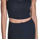 Converse Women's Cropped Rib Top (X-Large, Black)