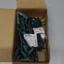 Aurelema 10 Bulbs Mini Christmas Lights String Warm White Vintage Short Strand String Lights, Clear Bulbs Wire Fit Light up Christmas Decorations, 4 Bulb Spacing, Connectable End-to-end(Green, 6.5ft)