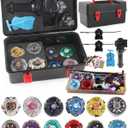 Battling Top Toy Set 12 Spinning Tops 3 Launchers Metal Fusion Gyro Game with Portable Storage Box Gift for Kids Children Boys Ages 6+