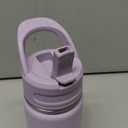 12oz Kids Water Bottle for School, Toddler Bottles with Straws, Stainless Steel Vacuum Insulated Water Bottle for Boys&Girls, Leak-Proof, BPA-Free, Purple