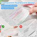 Clear Transparent Self-Adhesive Sticky Notes with Tabs, 3x3 Inches 800 Sheets of Translucent Paper for Bible Study & Indexing, See-Through, Waterproof & Repositionable, No Fading