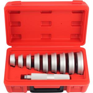 10PCS Car Bearing Press Kit,Non-damaging Car Bearing Race and Seal Driver Set for Installing Wheel Bearings with 9 Sizes Adapters/Seal Driver Handle,Essential Seals Installer Kit