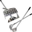 ActiveDogs Dog Poop Scooper Heavy Duty - Best Ever Dog Pooper Scooper with Teeth - Outdoor Welded Aluminum Metal & Solid Bolt Pet Waste Removal Shovel, USA Made