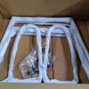 VASAGLE Boucle Dining Chairs Set of 2, Upholstered Kitchen Dining Room Chairs with Curved Backrest and Steel Frame, Modern Mid Century, Round, for Vanity, Living Room, Ink Black UKDC110B01