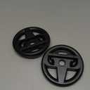 Orzly Steering Wheels for Nintendo Switch & OLED Console JoyCons, Racing Wheels for Mario Kart 8 Deluxe [Mariokart Switch Steering Wheel Joycon Controller Attachment Accessories]TWIN PACK [2X Black]