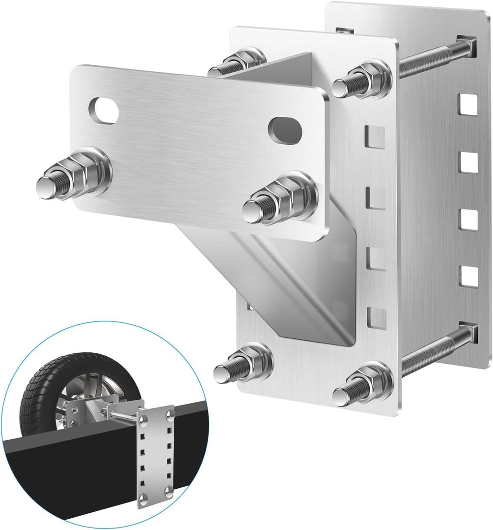 Spare Tire Carrier, Yaheeda Stainless Steel Trailer Tire Mount,Holds up to 150 Lbs Tire Holder Bracket Fit 4 & 5 & 6 Lugs Trailer Wheels on 4", 4.5", 4.75", 5" and 5.5" Bolt Patterns, YAHE147