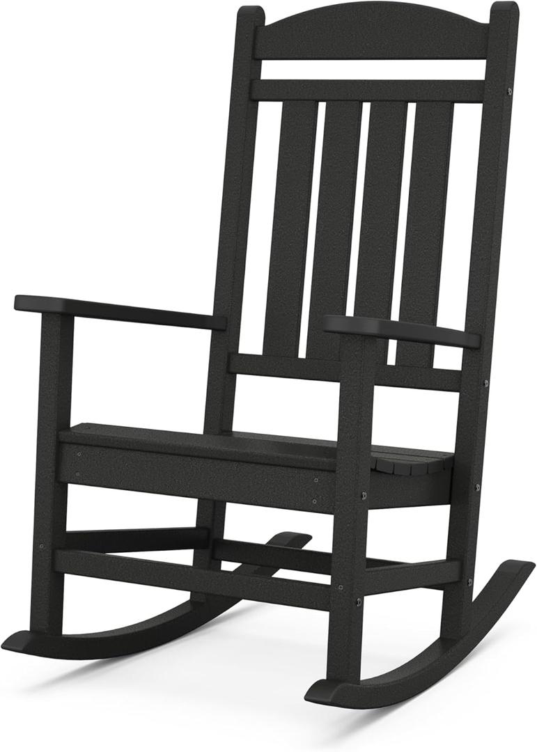 POLYWOOD R100BL Presidential Rocking Chair, Black