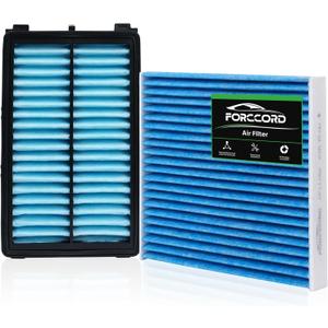 Cabin & Engine Air Filter Fit for Hyundai Sonata Gas (2015-2019) 2.4L Not for Hybrid Activated Carbon Cabin Filter Replacement Air Filter CF12151 CA11942 Car Accessories