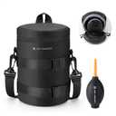 K&F Concept Camera Lens Pouch - Waterproof Zipper, Shockproof DSLR SLR Lens Carry Bag (3.7" x7")