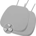 GUEGLSA Outdoor Waterproof Seat Cushions 14x14 inch, Non Slip Metal Chair Pad with Ties, U Shaped Chair Cushion for Kitchen Dining Patio Chair, Set of 2, Grey