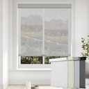 Persilux Free-Stop Cordless Solar Shades for Window Blinds Light Filtering Roller Shades (Grey, 30" W x 72" H) 5% Openness See Through Glare Control UV Protection Solar Roller Blinds for Windows Home