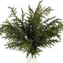 Norfolk Pine Stems 35.8" / 91cm, 6 Pcs Christmas Pine Branches, Real Touch Greenery for DIY Flower Arrangement, Home Indoor Christmas Decor