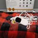 Homemate Electric Blanket Heated Throw - 50x60 Ultra Soft Cozy Flannel Heating Blanket with 10 Fast Heat Levels 8 Hours Auto Off Over-Heated Protection ETL Certification Keep Warm in Home Office (Red-black)