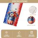 Red White and Blue Vases Flowers Table Runner 4th of July Memorial Day Veterans Day Independence Day Tablecloth Patriotic Decorations and Supplies for Home Kitchen Table-1372''