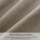 Burlap Flax Linen Curtains Pinch Pleated 92 Inch Long 2 Panels for Living Room Bedroom Taupe Thick Linen Textured Semi Sheer Rustic Farmhouse Boho Back Tab Pleat Drapes Floor to Ceiling Curtains