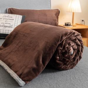 Fleece Bed Blankets Throw Size - Soft Lightweight Plush Fuzzy Cozy Luxury Blanket Microfiber Throw for Couch Bed,All-Season Breathable,40x60 Inches (Brown)