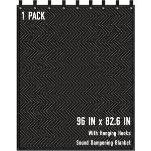 Large Sound Dampening Blanket,96" x 80" Sound Absorbing Studio Blanket,Noise Cancelling Studio Acoustic Blanket Curtain/Light Blocker/Moving Blanket, 1 Pack