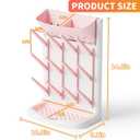 Yieach Larger Vertical Baby Bottle Drying Rack - BPA Free - Space Saving Feeding Bottles Drying Rack Holder for Countertop,Baby Bottle Holder Storage Station for Pacifiers,Pump Accessories Stand,Pink