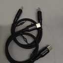 TOSUPERS 1ft, 2 Pack Short USB C to USB C Cable Fast Charging 60W, PD Type C Charger Cord for iPhone 16 15 Pro Max Plus, for Samsung Galaxy S24 S23 S22 Ultra Z Flip6/Fold6, for MacBook/iPad Pro