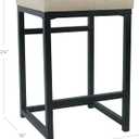 Homepop Home Decor | Modern 24-Inch Counter Stool | Backless Metal Frame Bar Stools Counter Height | Decorative Home Furniture, Natural