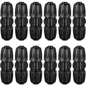12pc 1/2 inch Drip Irrigation Coupling Fittings,ANTI-DROP Lock Barbed Irrigation Coupling For (1/2" ID x0.6-0.63" OD) Drip Tubing Drip Irrigation Fittings