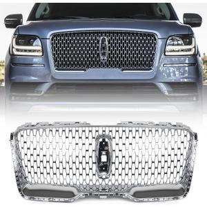 JOLONG Front Bumper Grille w/Camera Hole for Lincoln Navigator 2018-2021
Grill Assembly OE Style Replacement for JL7Z8200AA (Chrome)