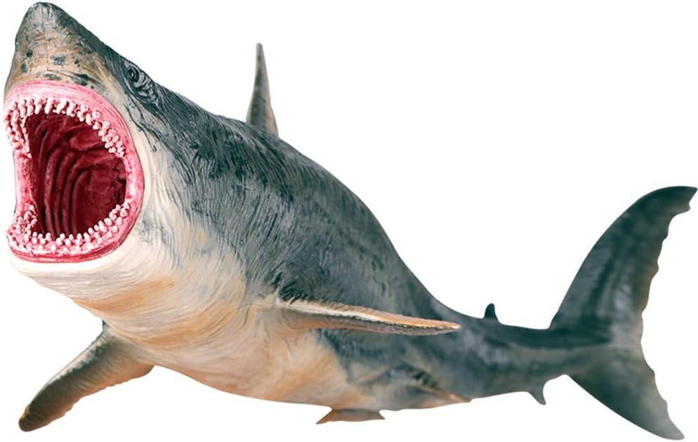 EOIVSH Large Shark Toys Megalodon, Plastic Assorted Ocean Animal Shark Figurine Realistic Sea Creature Toy Figure for Collection Gift, Bath Toy, Cake Topper