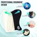 Car Neck Pillow for Driving Seat, Soft Memory Foam Headrest Pillow with Adjustable Strap and Removable Cover, Ergonomic Neck Support for Car, Office Chair, Gaming Chair Green